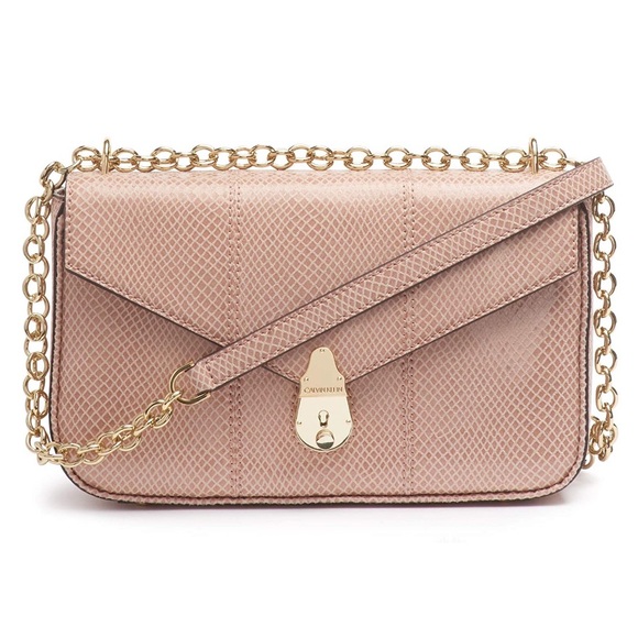 Calvin Klein Handbags - Calvin Klein Lock Daytonna Leather Shoulder Bag